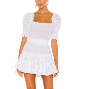 MISA White Skirt + Shirt Set